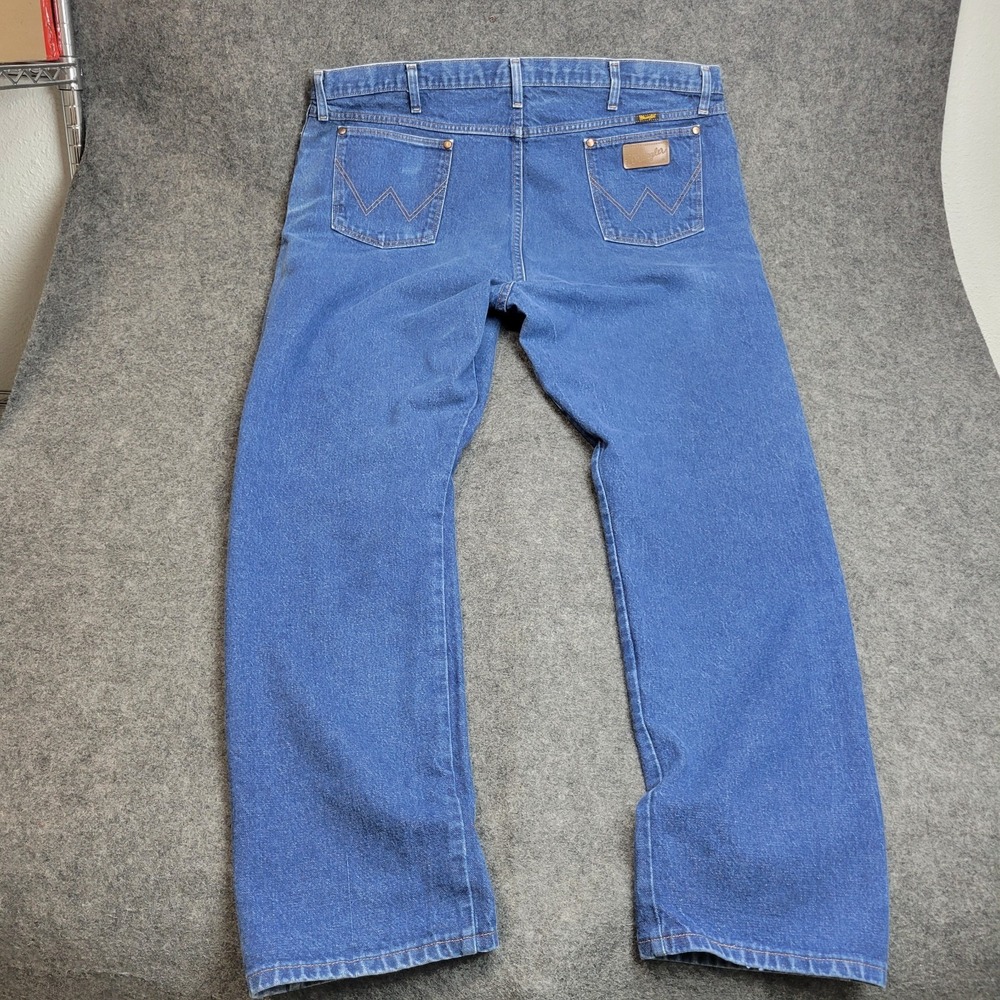 Wrangler Jeans 46x34 Blue Cowboy Straight Leg Americana Western Rodeo Country - Picture 3 of 11